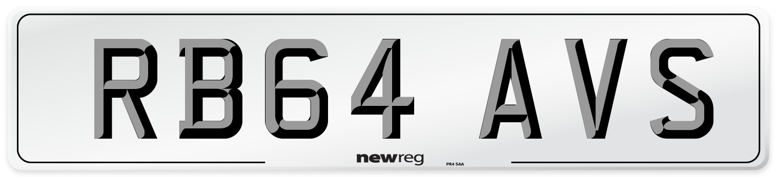 RB64 AVS Number Plate from New Reg